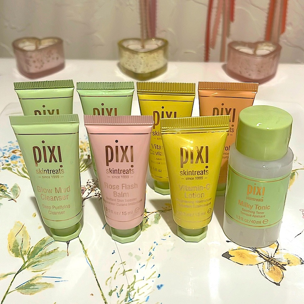 Pixi Skintreats Set of 8 Cleansers, Balms, Lotions, & Tonics price is firm